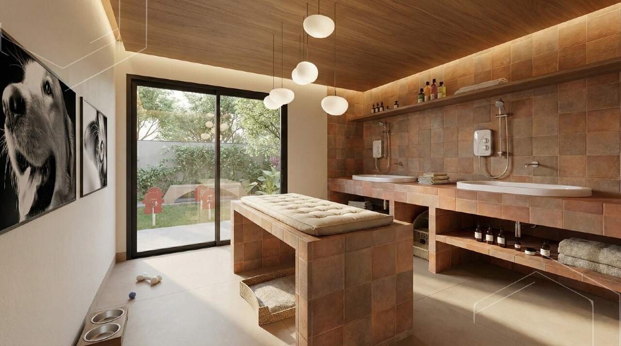Apartamento à venda no Fazenda: Pet care para banho dos animais (imagem ilustrativa)