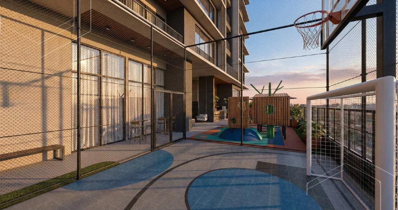 Apartamento à venda no Fazenda: Quadra e playground do pavimento de lazer (imagem ilustrativa)
