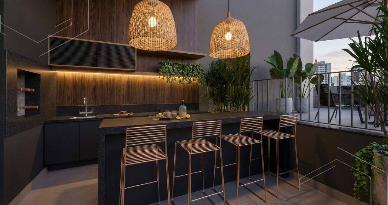 Apartamento à venda no Fazenda: Quiosque do pavimento de lazer (imagem ilustrativa)