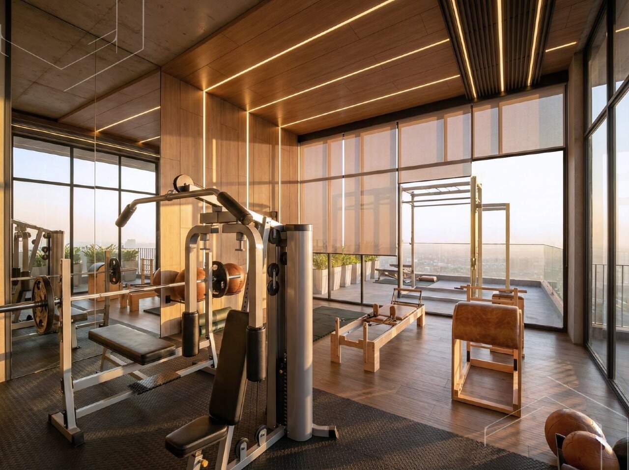 Apartamento à venda no Fazenda: Academia do rooftop com área funcional (imagem ilustrativa)