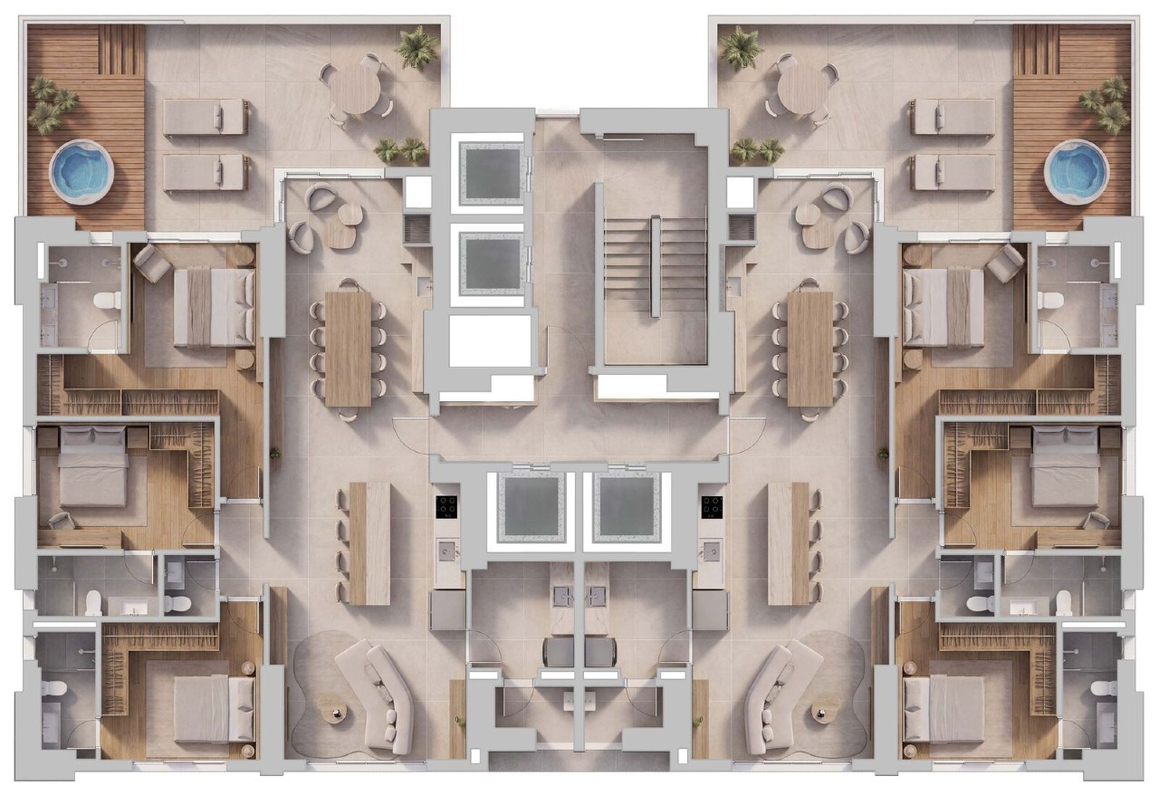 Apartamento diferenciado à venda no Centro: Pavimento dos diferenciados de 207 m²; este anúncio é o do final 2