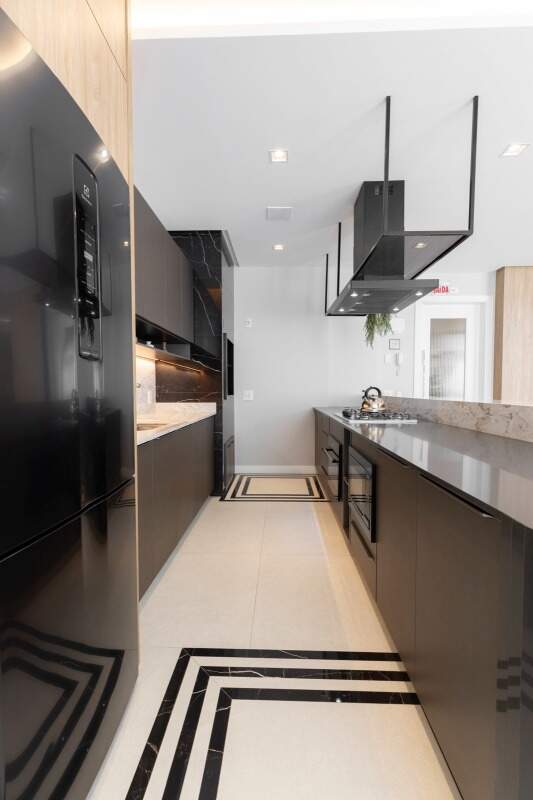 Apartamento diferenciado à venda no Fazenda: Cozinha do espaço gourmet do rooftop