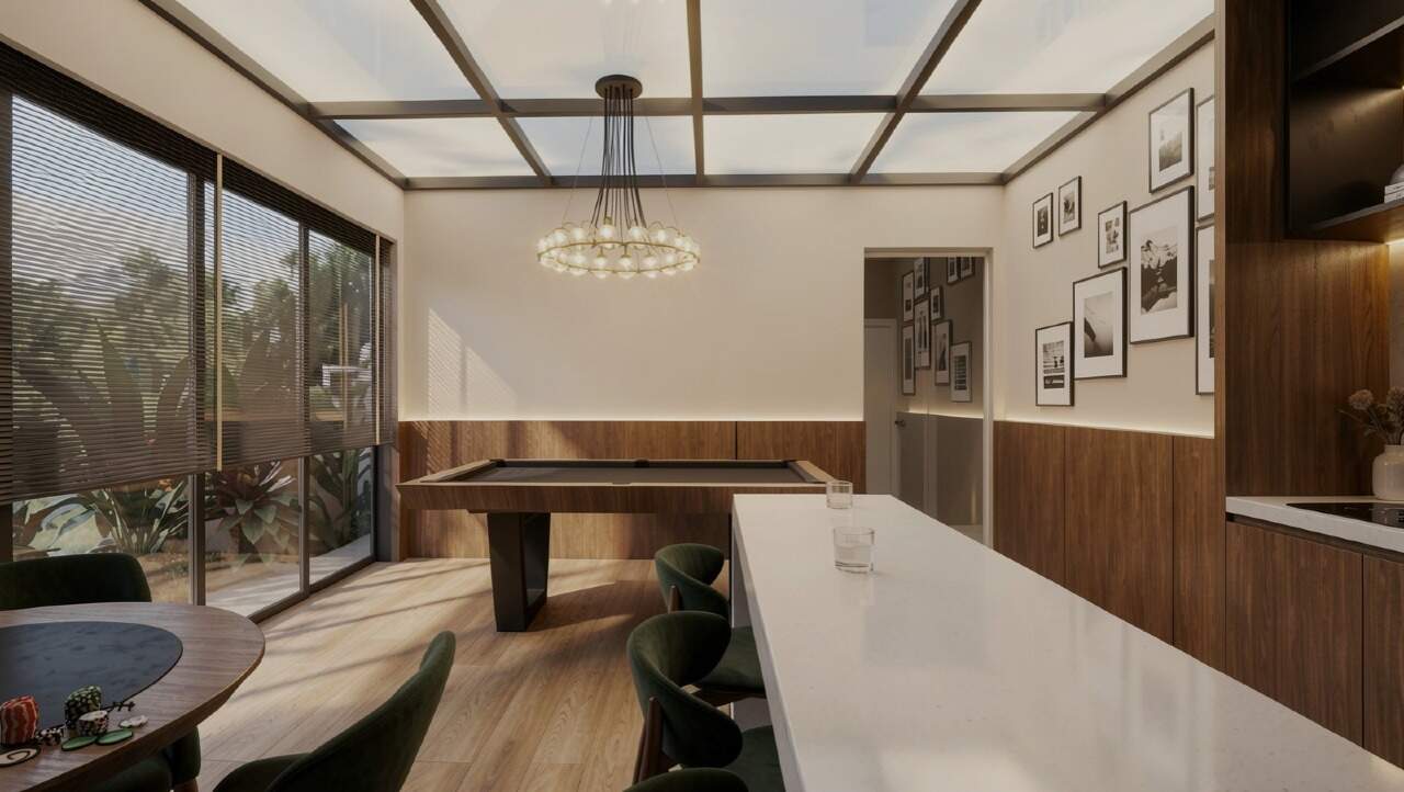 Apartamento diferenciado à venda no Centro: Bothanic Pub com sinuca e bancada (imagem ilustrativa)
