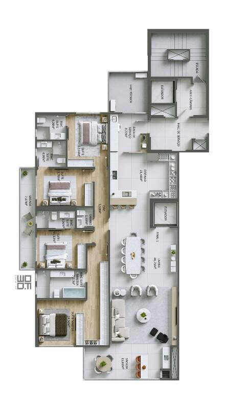 Apartamento à venda no Fazenda: Planta final 1 do Altimare, imagem ilustrativa