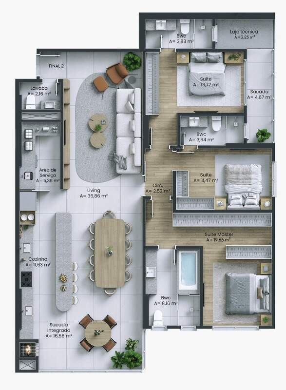 Apartamento à venda no Centro: Planta final 2 do Monserrato, imagem ilustrativa