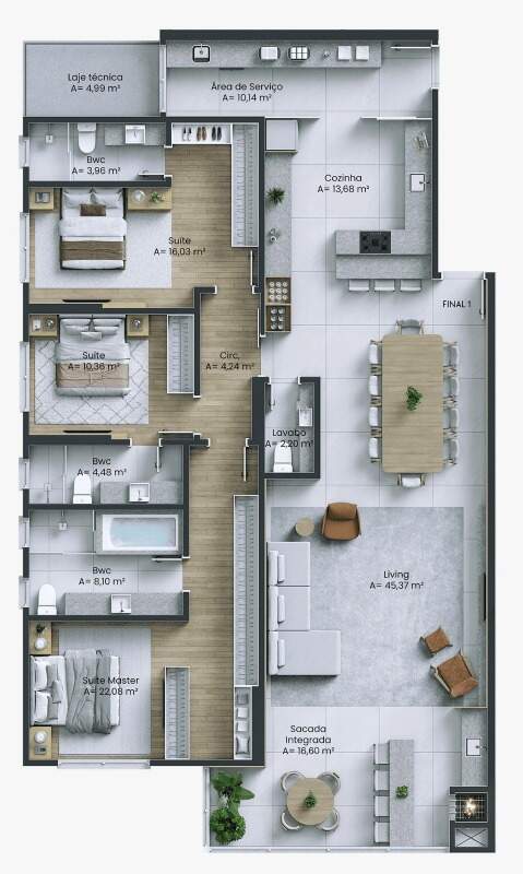 Apartamento à venda no Centro: Planta final 1 do Monserrato, imagem ilustrativa