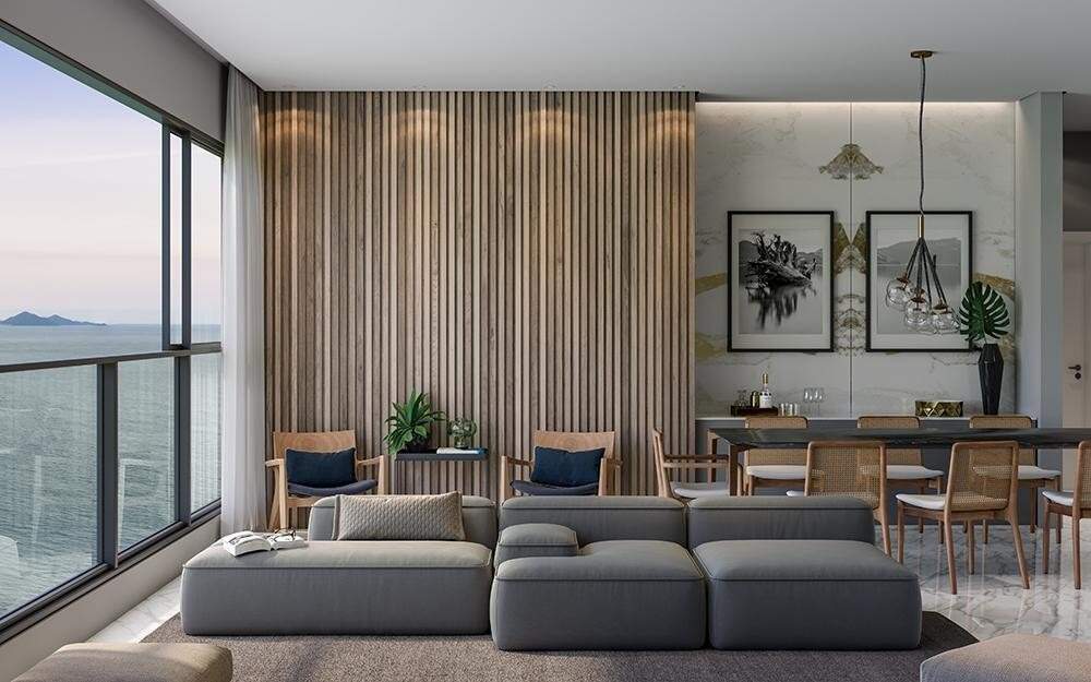Apartamento à venda no Centro: Perspectiva do living do 135 Jardins (imagem ilustrativa)