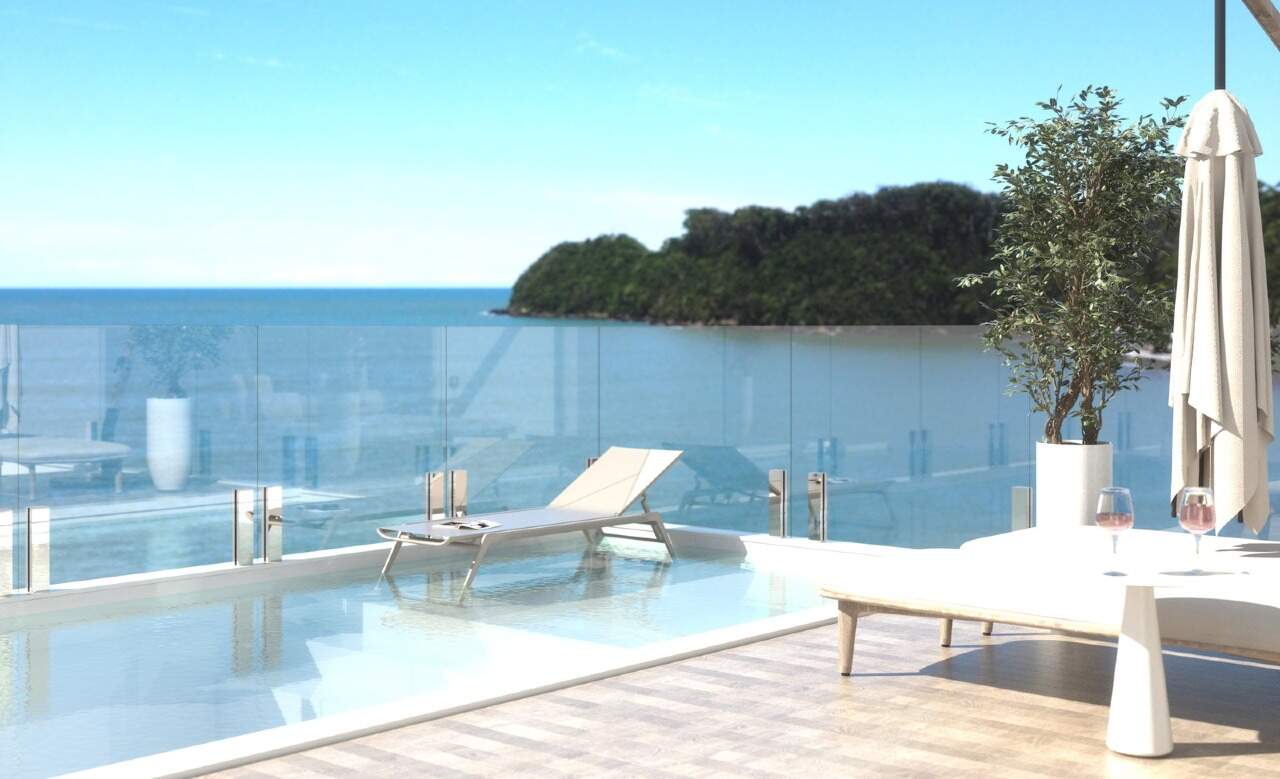 Cobertura à venda no Cabeçudas: Piscina privativa da cobertura duplex (imagem ilustrativa)