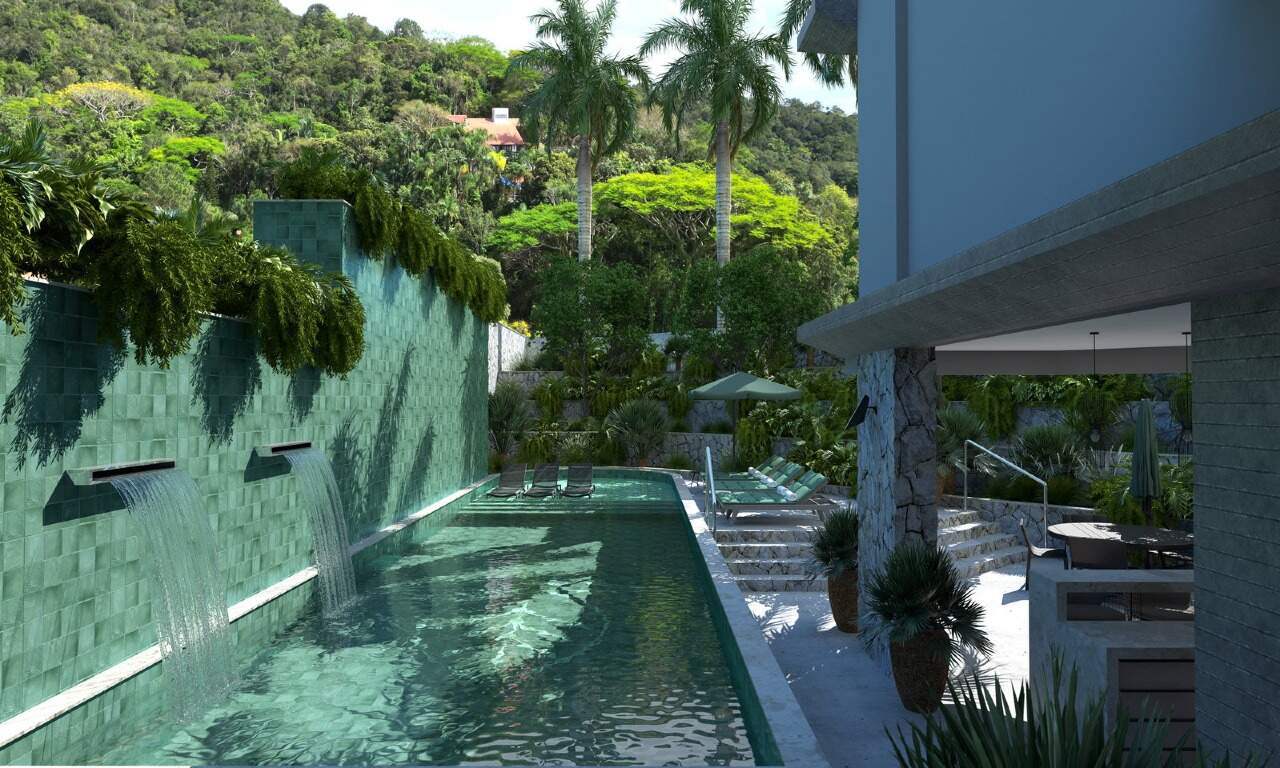 Apartamento à venda no Cabeçudas: Piscina da área comum (imagem ilustrativa)