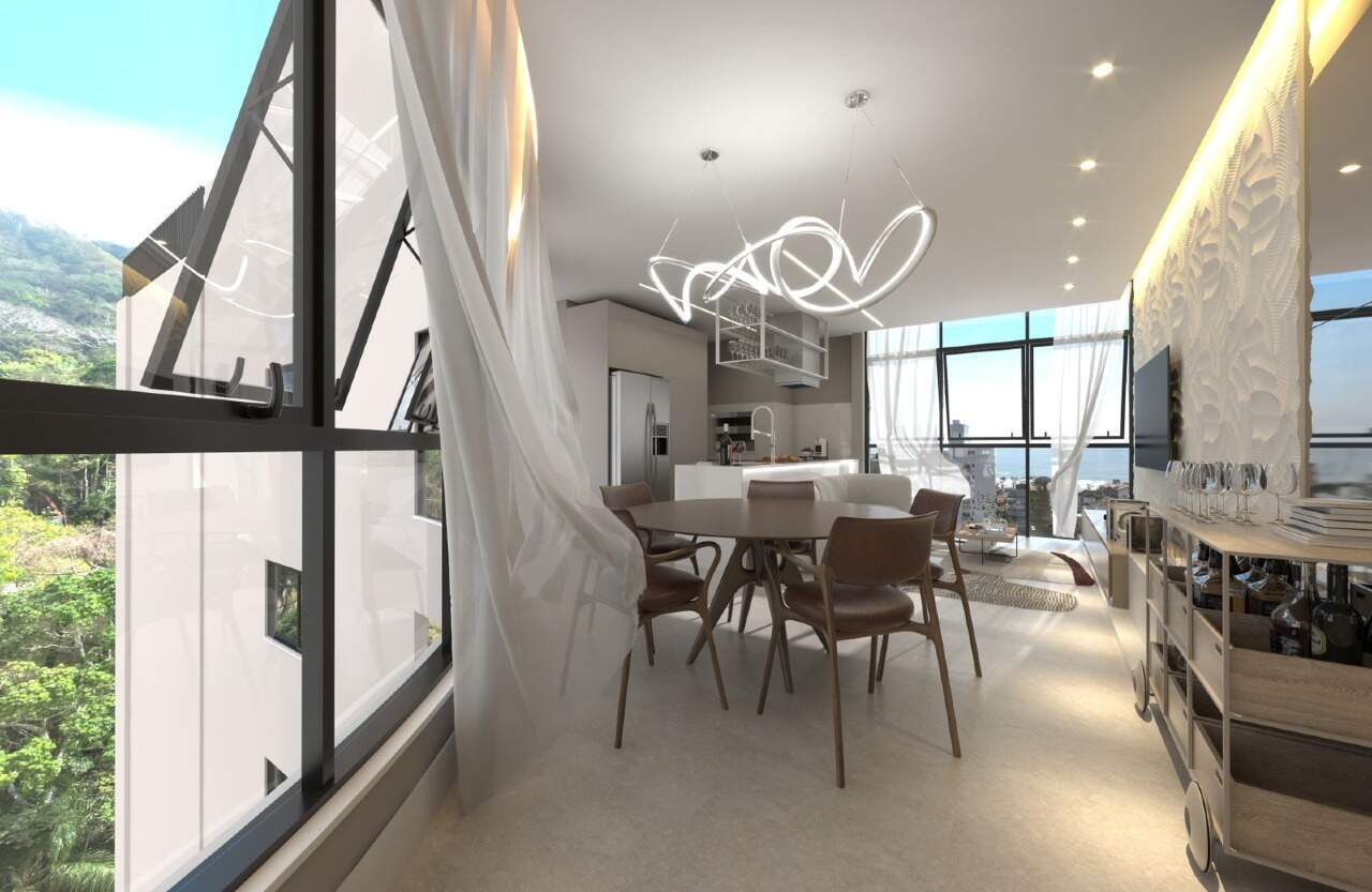 Apartamento à venda no Cabeçudas: Living da planta tipo 03 (imagem ilustrativa)