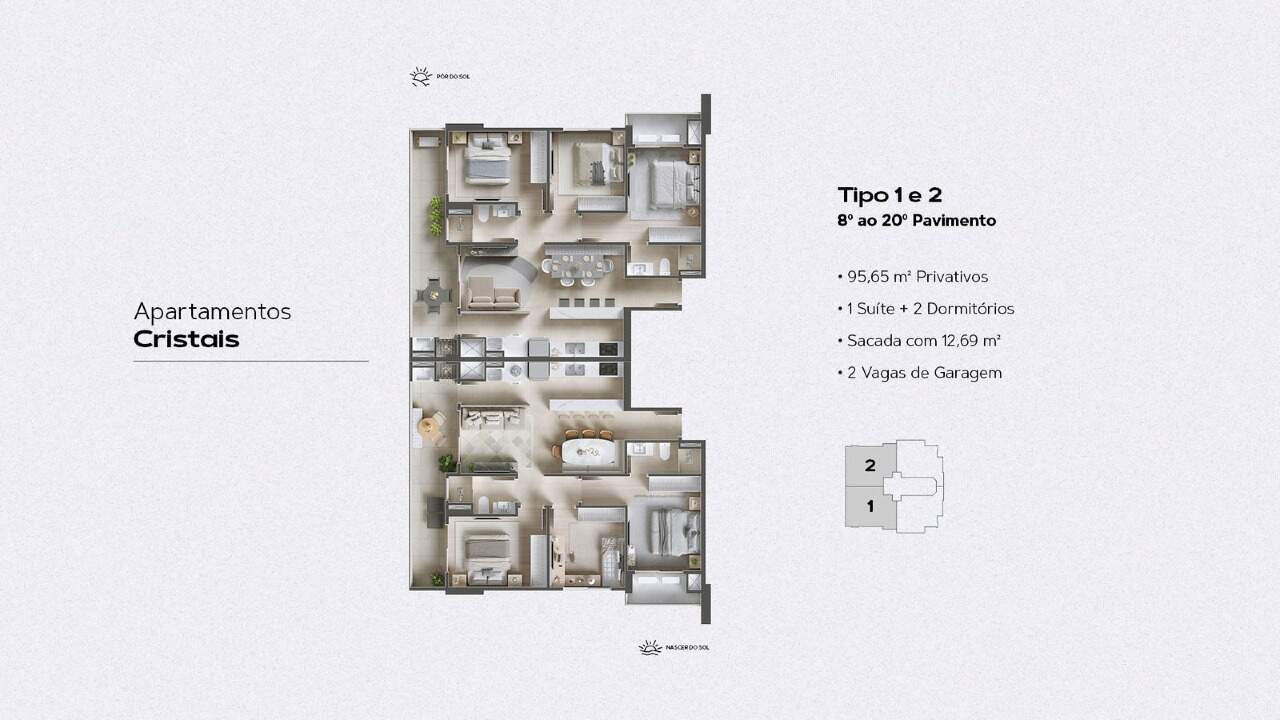 Apartamento à venda no Praia Brava: 