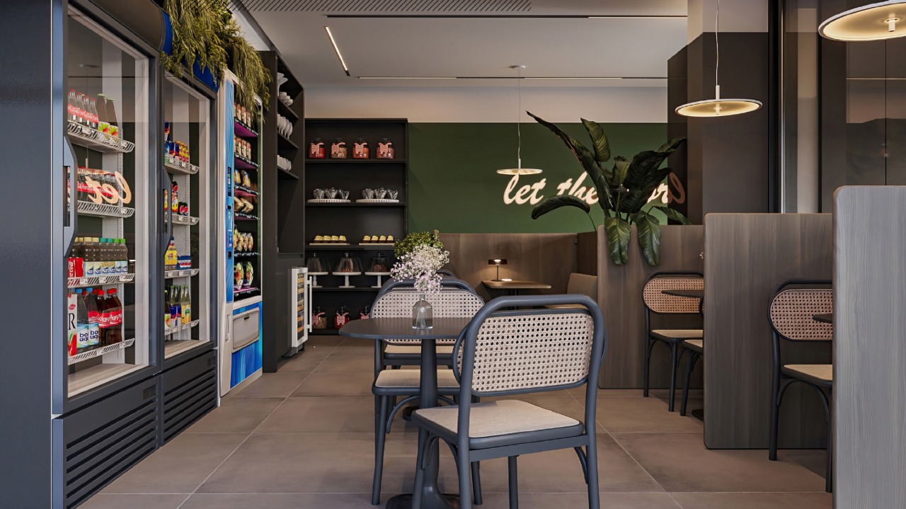 Apartamento à venda no Centro: Mercadinho com lanches, bebidas e itens básicos do dia a dia (imagem ilustrativa)