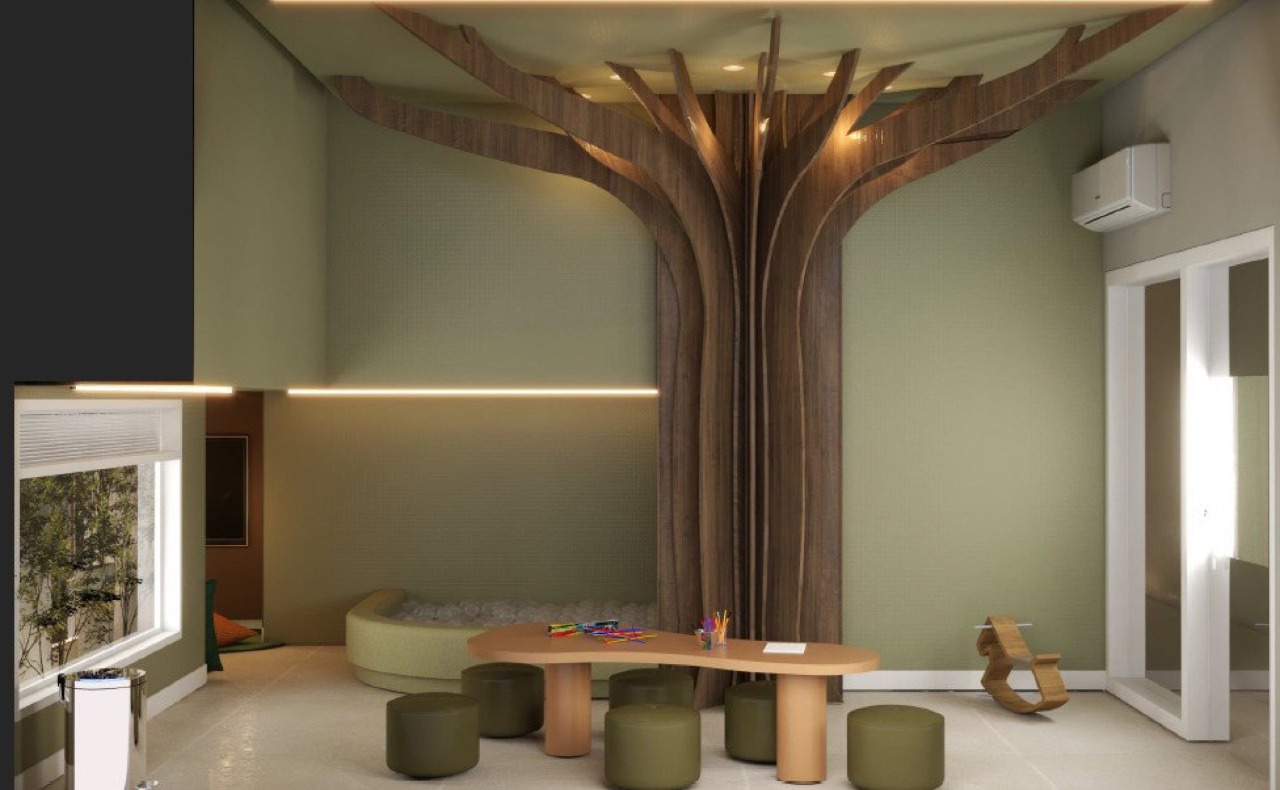 Apartamento à venda no Praia Brava: Kids room com árvore cenográfica (imagem ilustrativa)