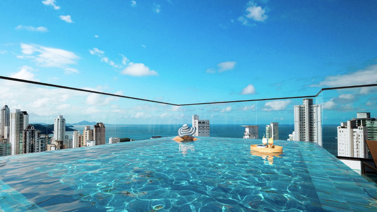 Apartamento à venda no Centro: Piscina aquecida com borda infinita no rooftop do Cape Town (imagem ilustrativa)