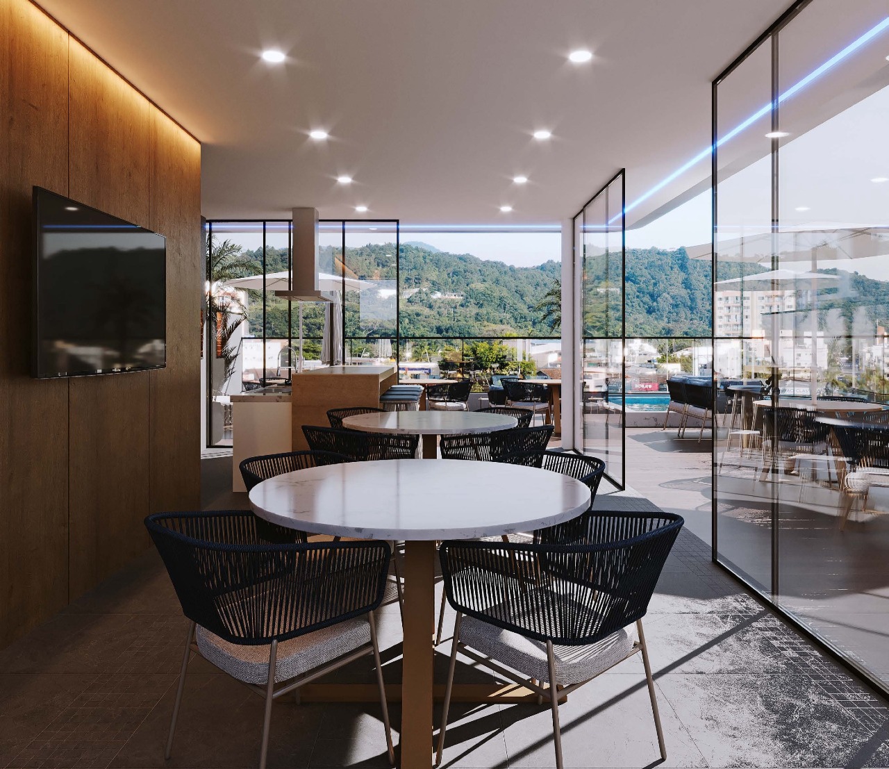 Apartamento diferenciado à venda no Centro: Quiosque do Azure Residence (imagem ilustrativa)