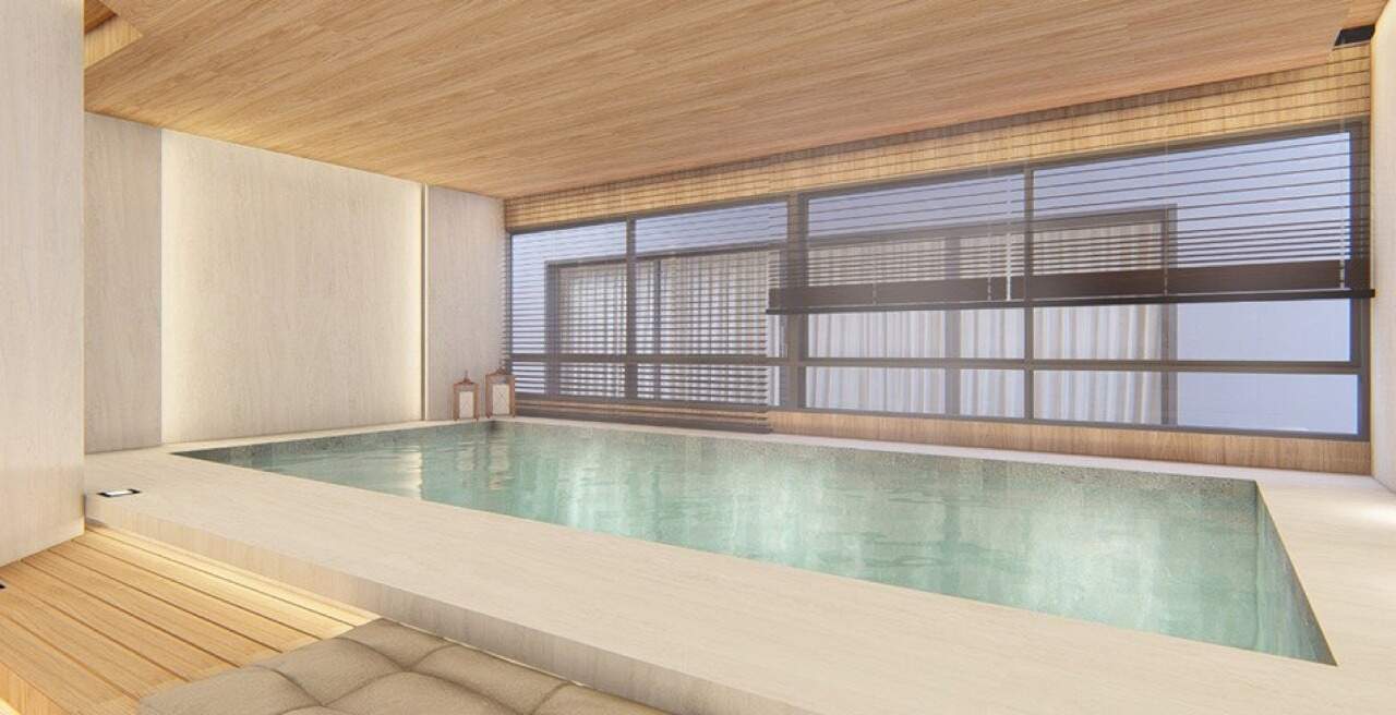 Apartamento à venda no Centro: Piscina coberta aquecida do espaço Plume (imagem ilustrativa)