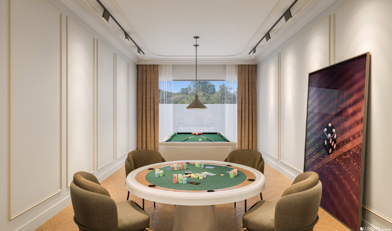 Apartamento à venda no Fazenda: Sala de jogos com sinuca (imagem ilustrativa)