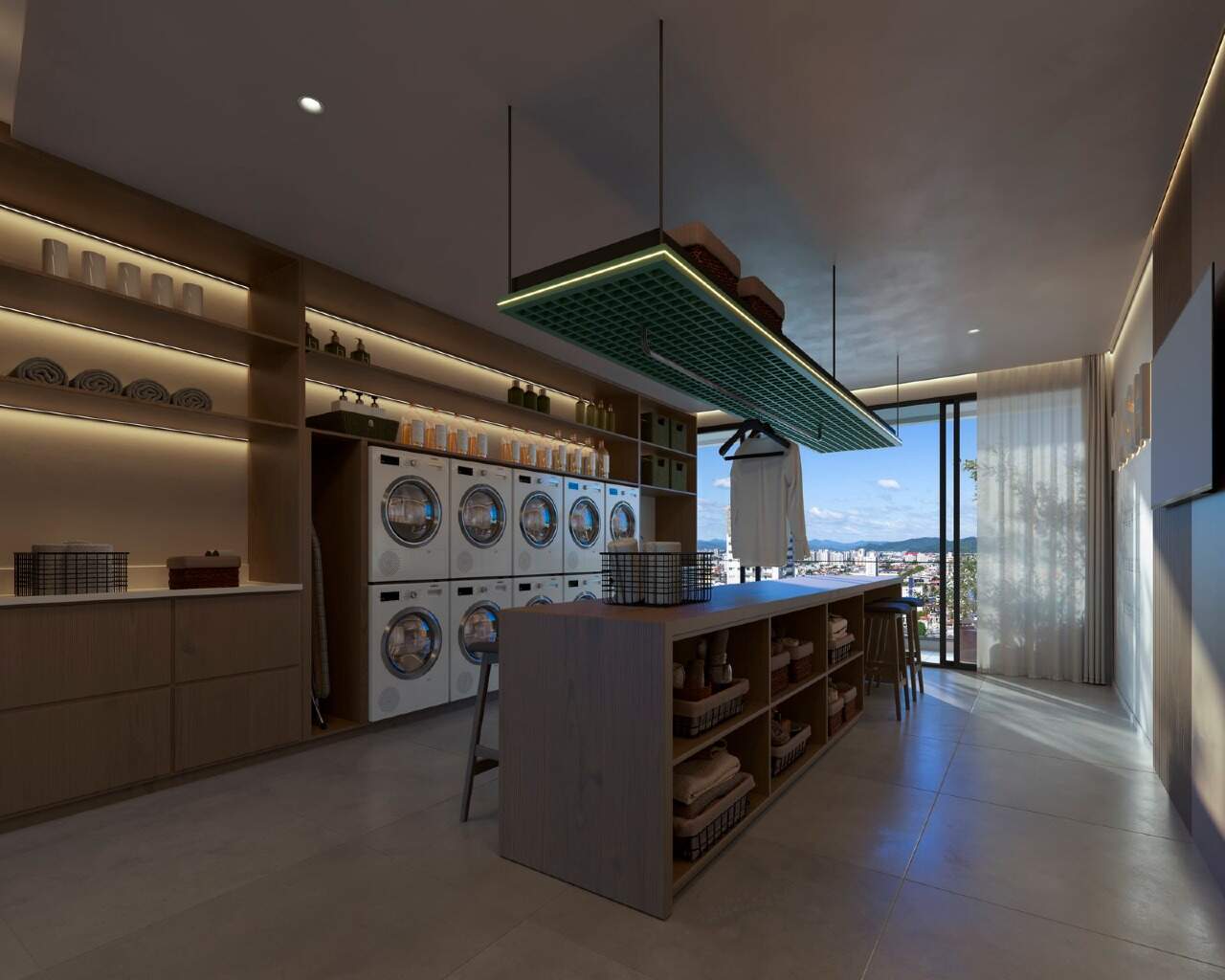 Apartamento à venda no Centro: Lavanderia compartilhada (imagem ilustrativa)