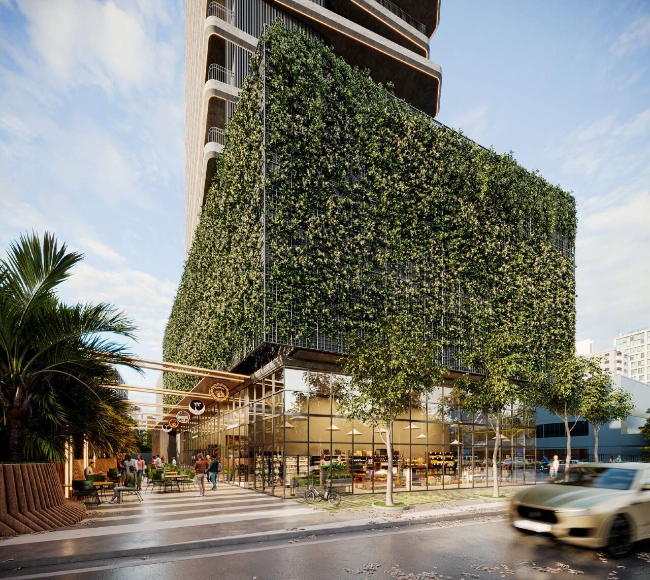 Apartamento à venda no Centro: Fachada e acesso do HUB 45 (imagem ilustrativa)