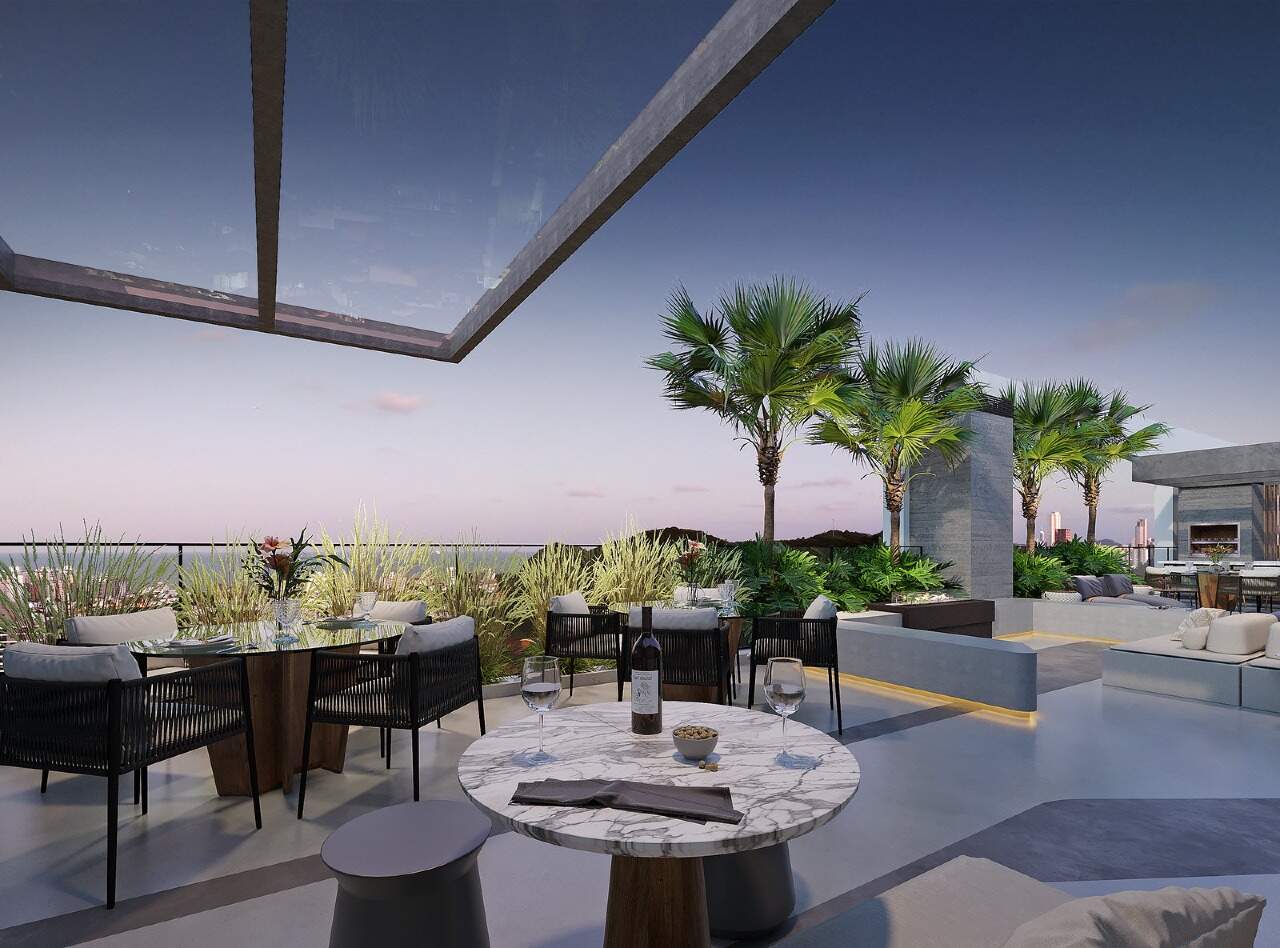 Apartamento à venda no Praia Brava: Espaço gourmet no rooftop (imagem ilustrativa)