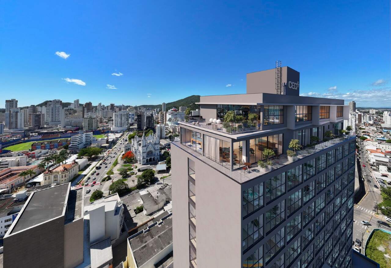 Apartamento à venda no Centro: Fachada do DOT Zero na esquina da Rua Tijucas (imagem ilustrativa)