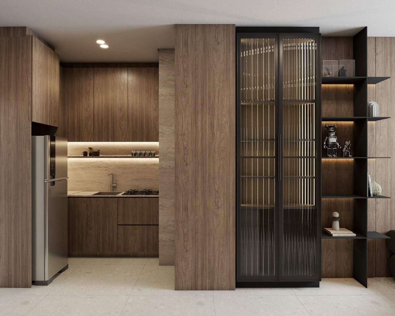 Apartamento à venda no Centro: Cozinha compacta com marcenaria (imagem ilustrativa)