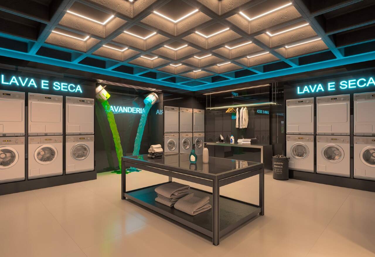 Apartamento à venda no Centro: Lavanderia compartilhada (imagem ilustrativa)
