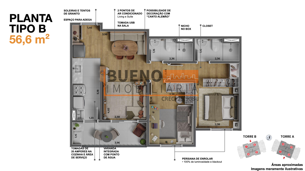 Apartamento à venda no Vila Grego: 