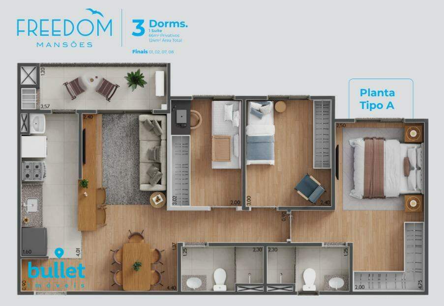 Apartamento à venda no bairro Mansões Santo Antônio: 