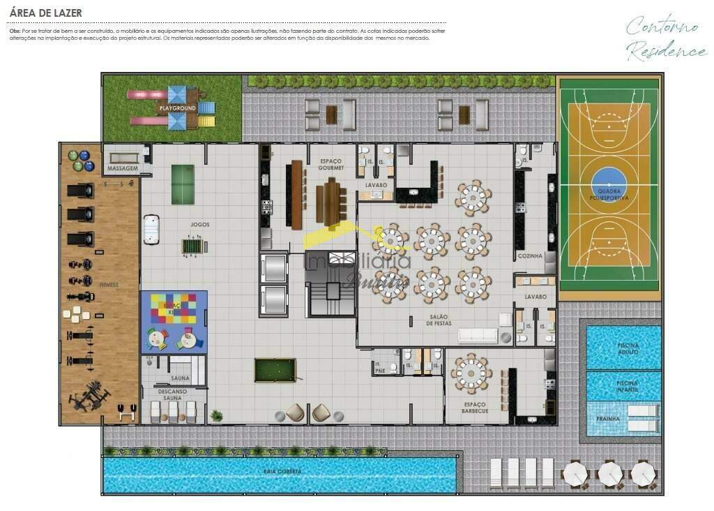 Apartamento à venda no Lourdes: Planta Área de Lazer