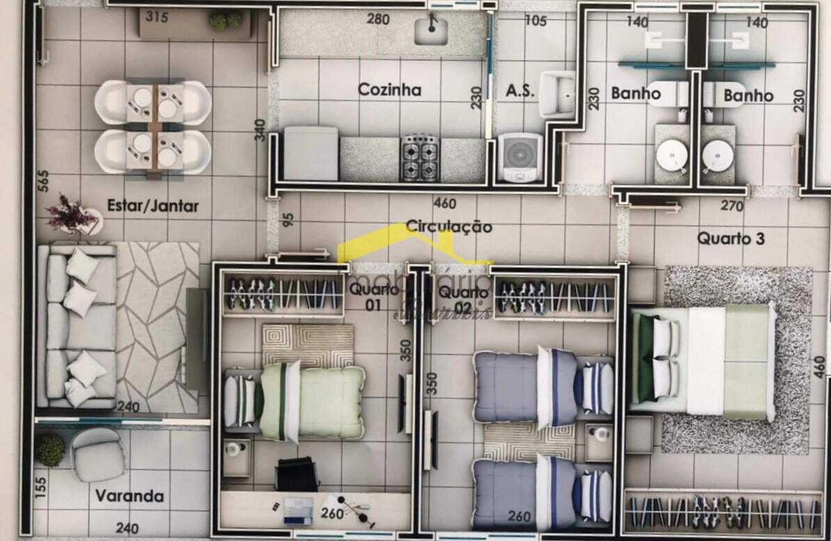 Apartamento com área privativa à venda no Jardim América: 