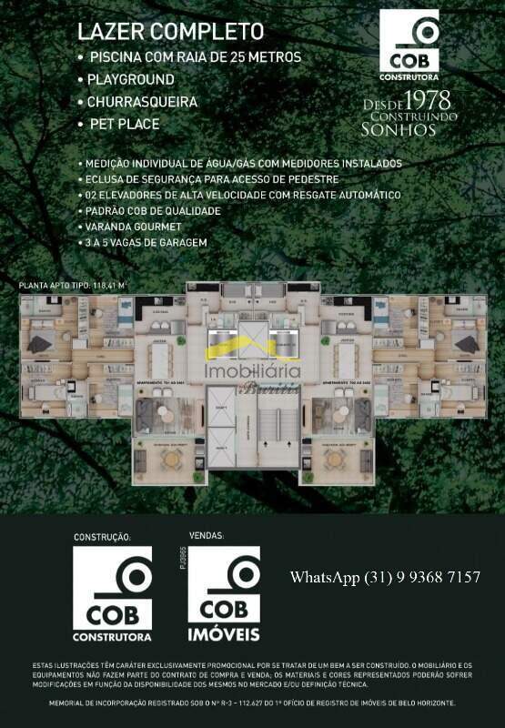 Apartamento com área privativa à venda no Buritis: 