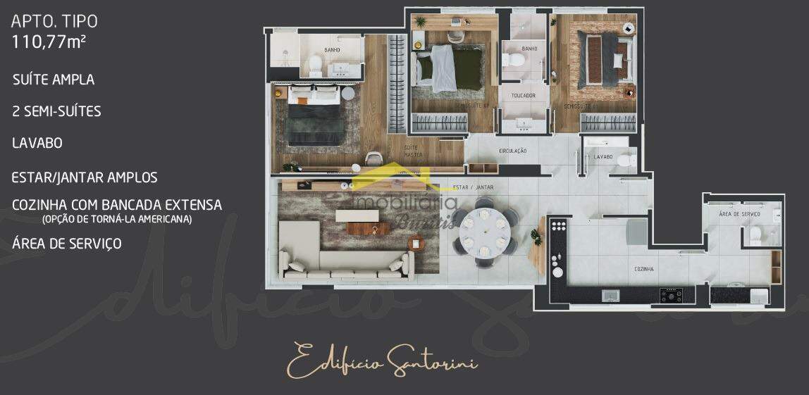 Cobertura à venda no Gutierrez: Planta 2° Pavimento Cobertura