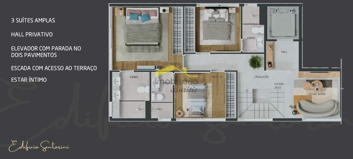 Apartamento à venda no Gutierrez: Planta Apartamento Tipo