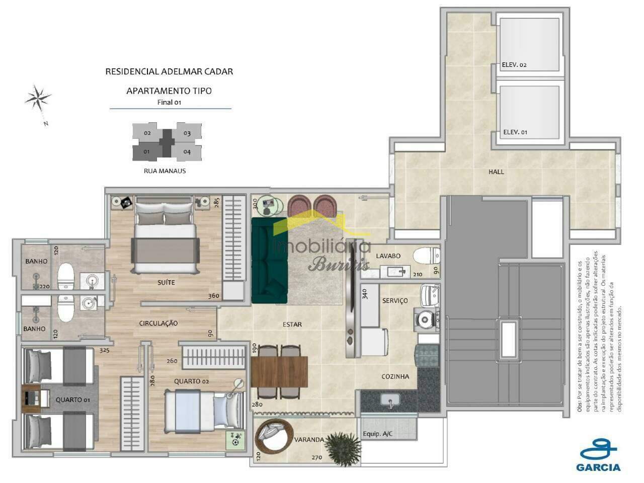 Apartamento à venda no São Lucas: Planta Apartamento Tipo