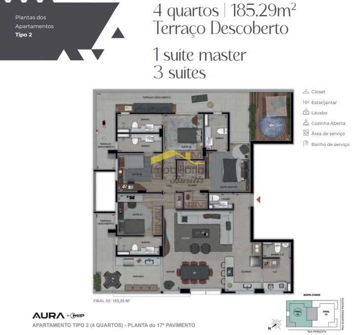 Apartamento com área privativa à venda no Santo Agostinho: 