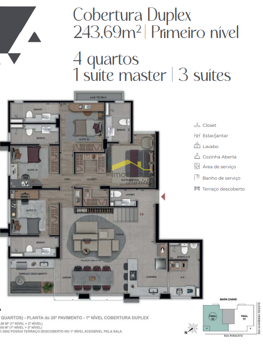 Cobertura à venda no Santo Agostinho: 