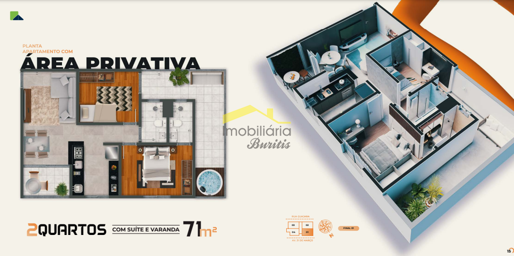 Apartamento à venda no Coração Eucarístico: 