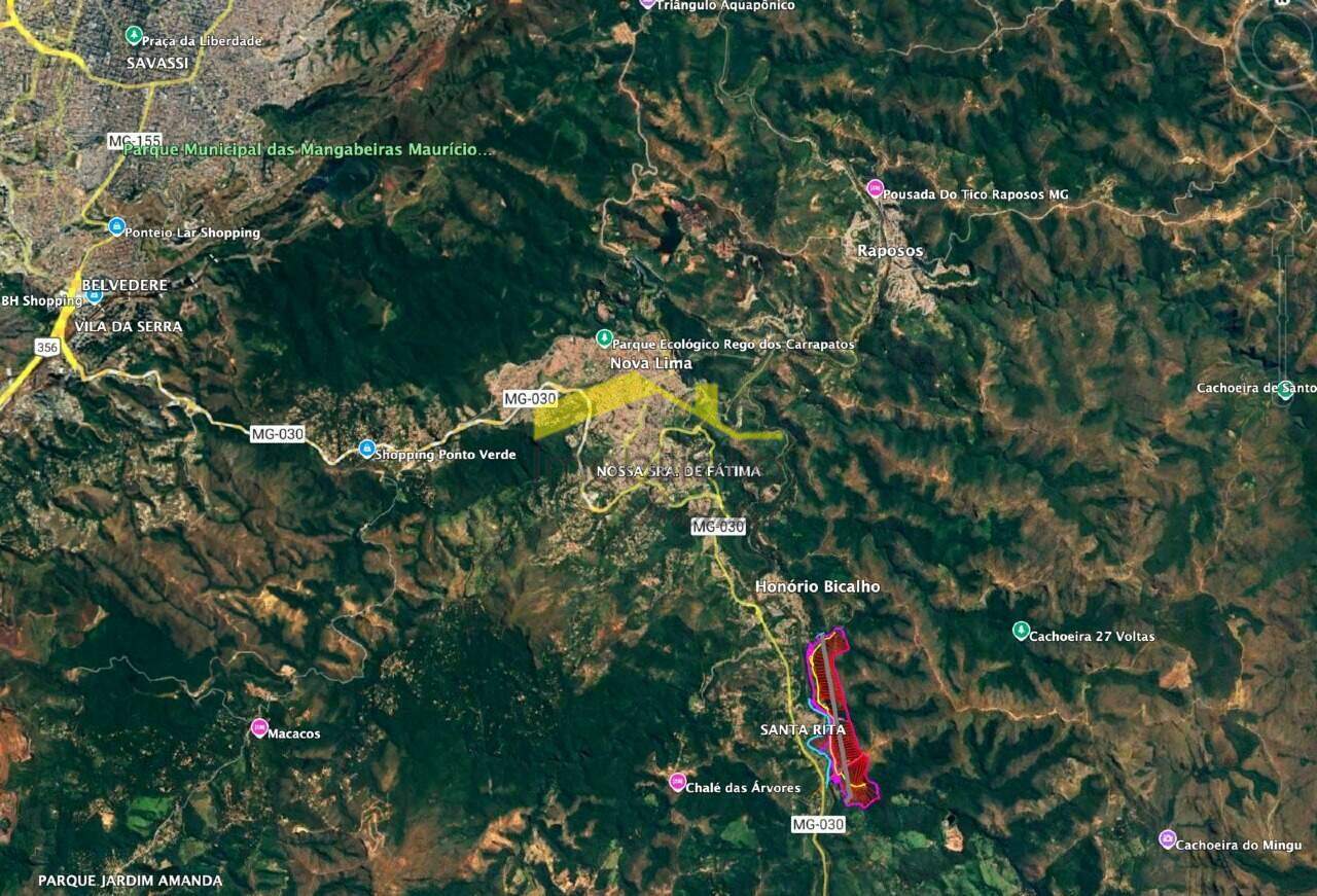 Terreno / Área à venda no Honório Bicalho: 