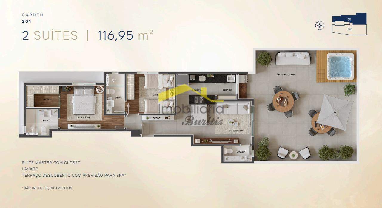 Apartamento com área privativa à venda no Buritis: 