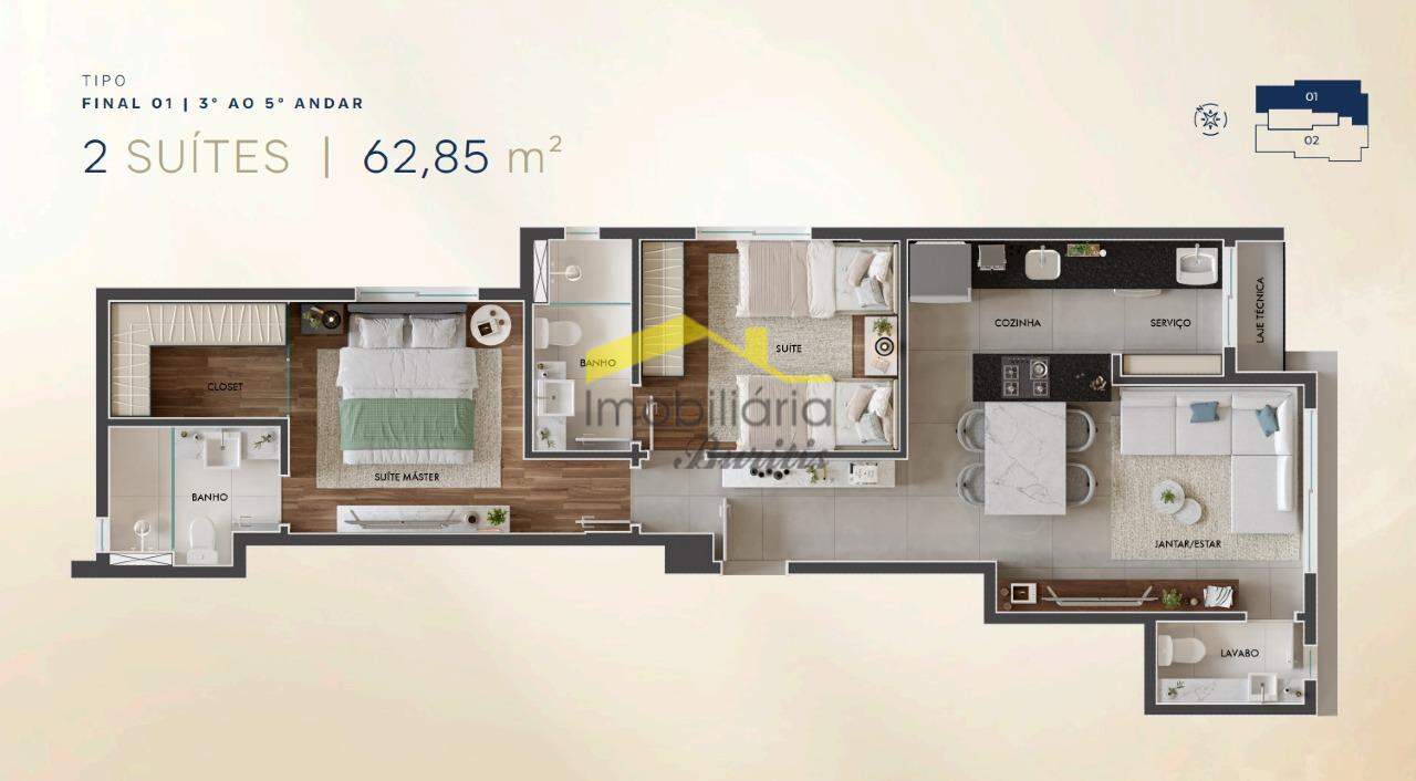 Apartamento com área privativa à venda no Buritis: 