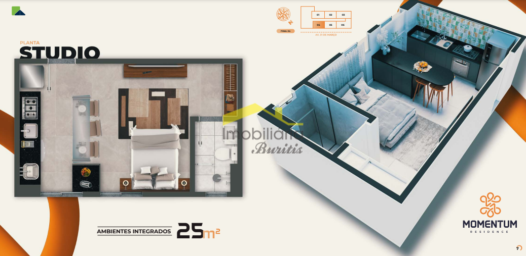 Studio à venda no Dom Cabral: 