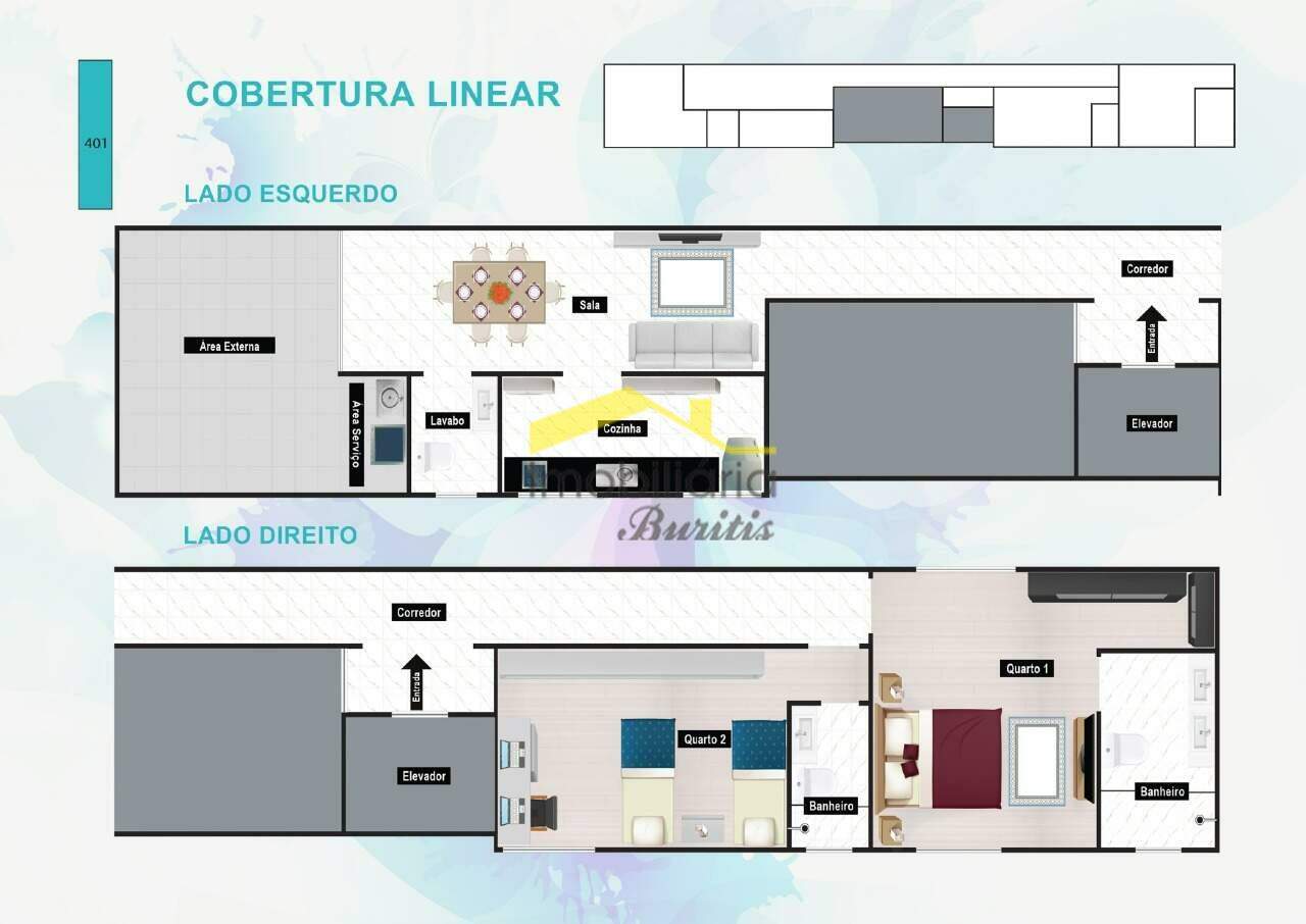 Apartamento com área privativa à venda no Barroca: 