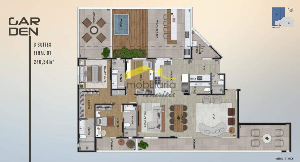 Apartamento com área privativa à venda no Santo Antônio: 