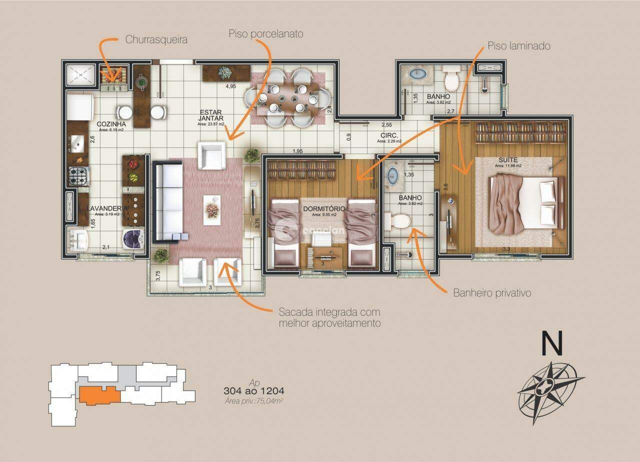 Apartamento à venda no Nossa Senhora das Dores: 