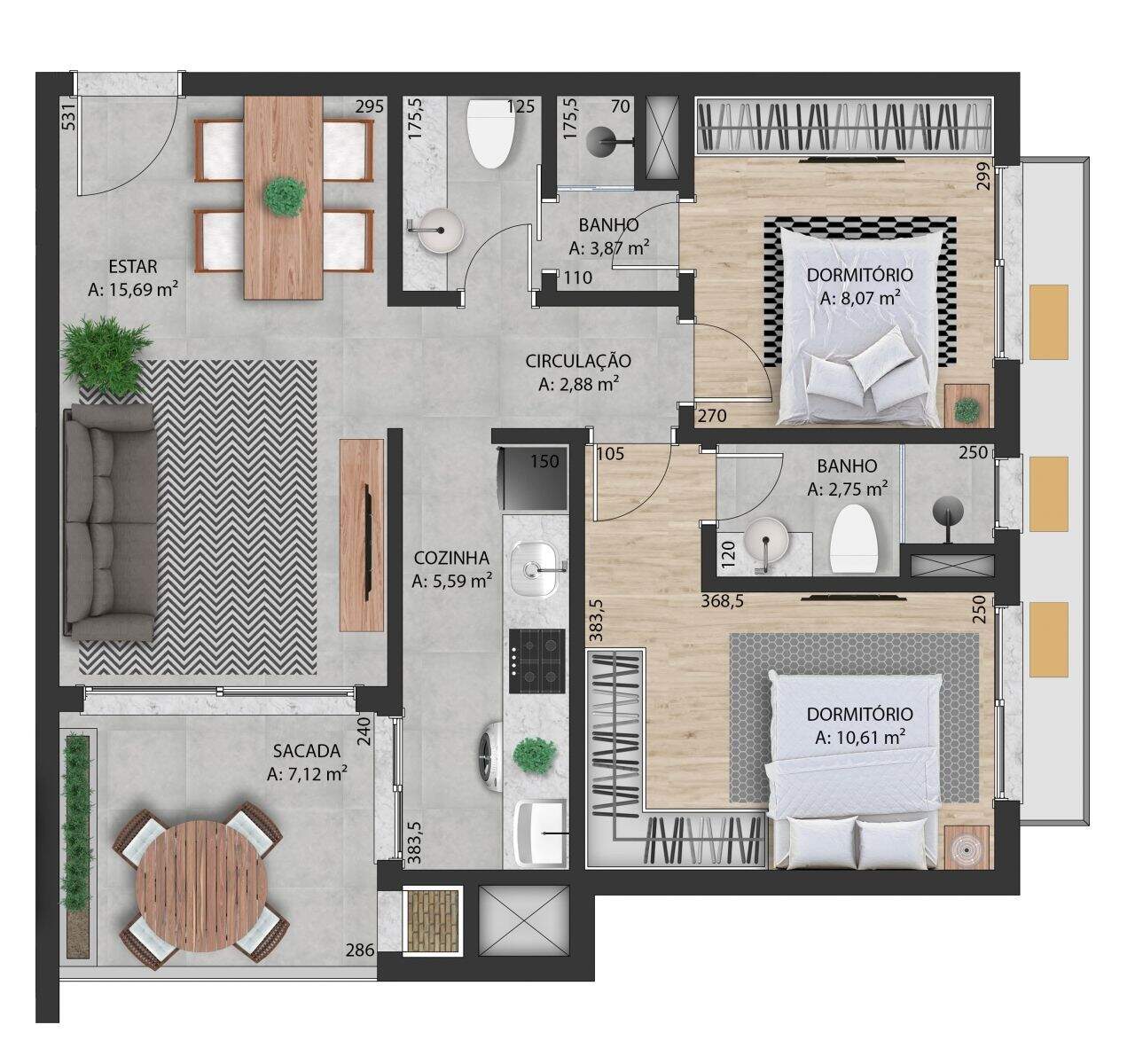 Apartamento à venda no Camobi: