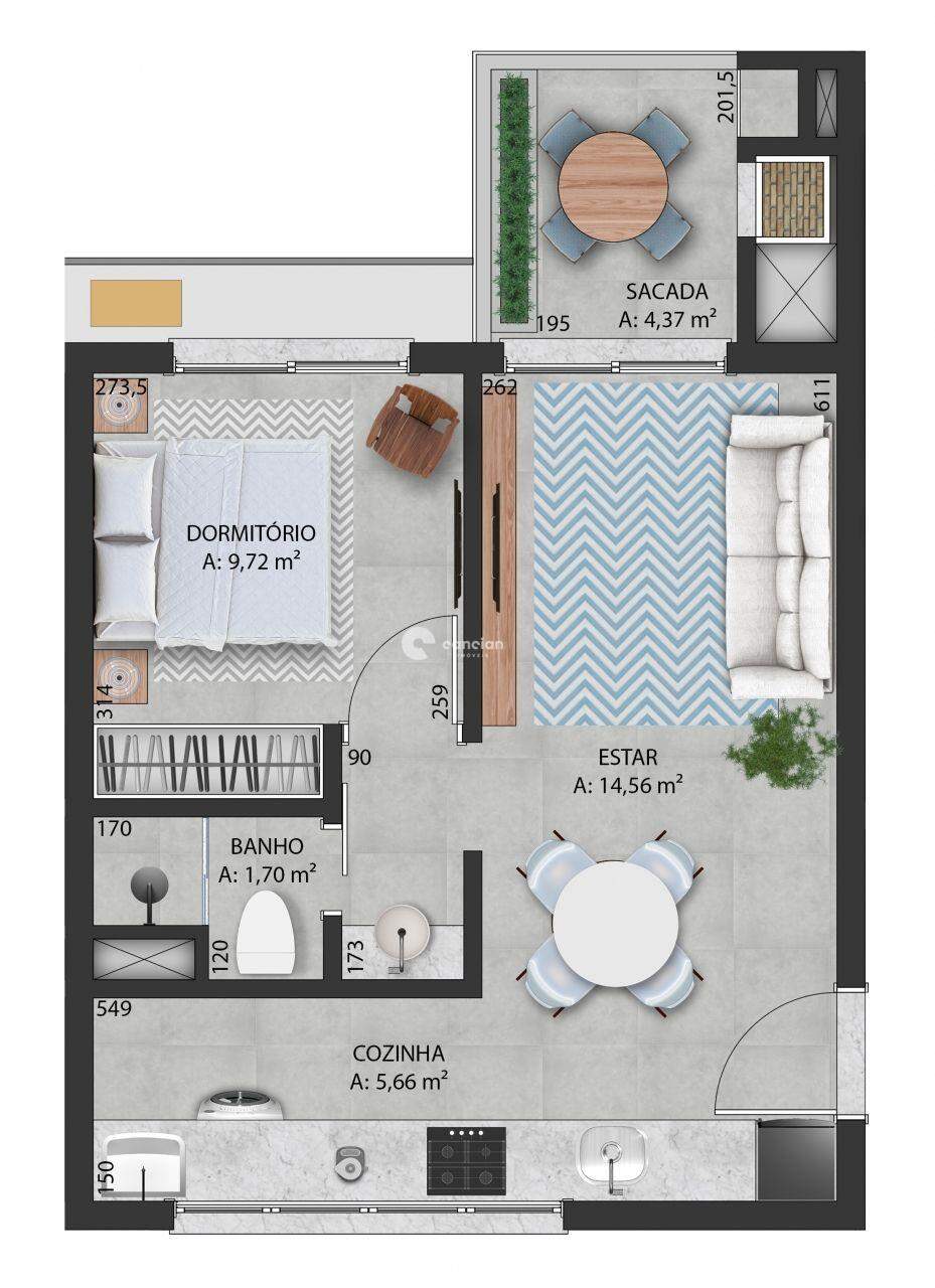 Apartamento à venda no Camobi: 