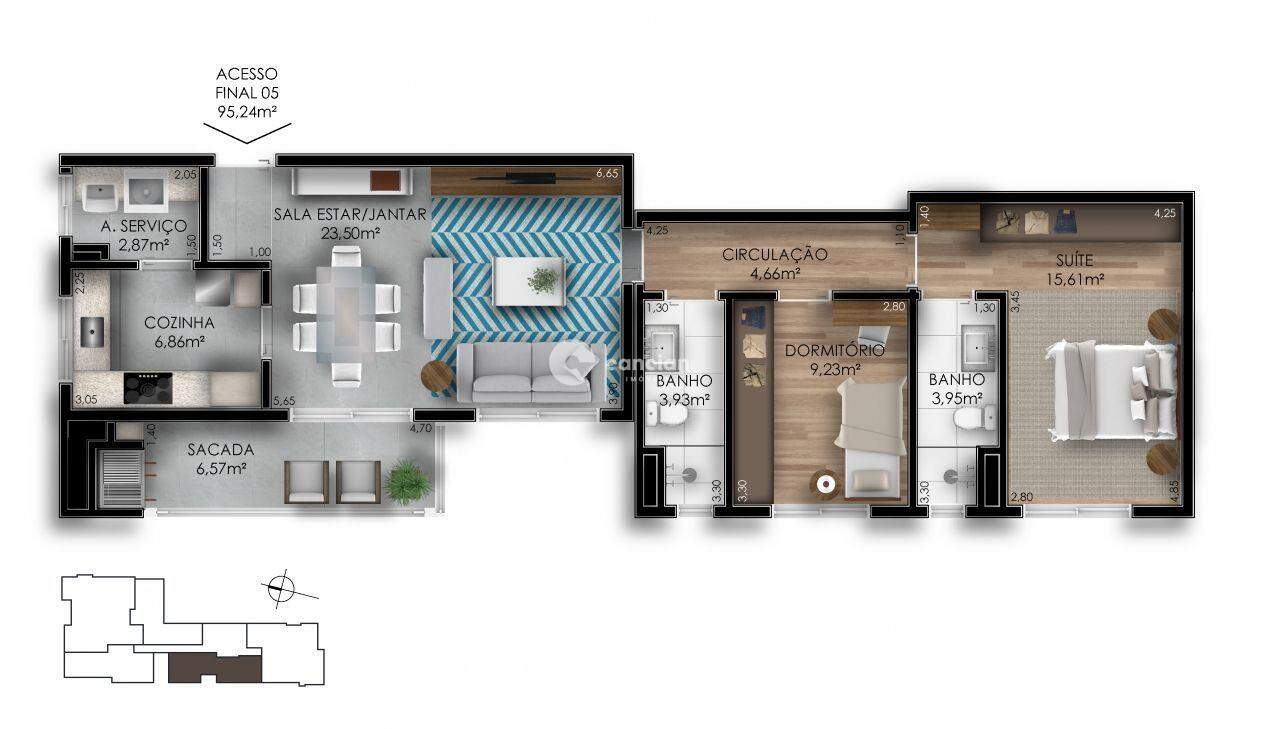 Apartamento à venda no Centro: 