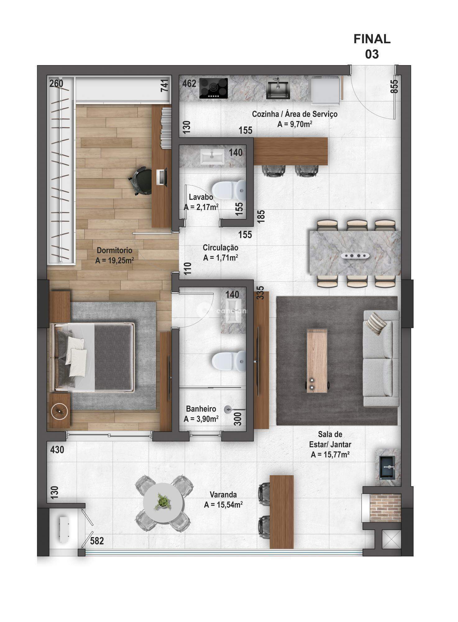 Apartamento à venda no Nossa Senhora do Rosário: 