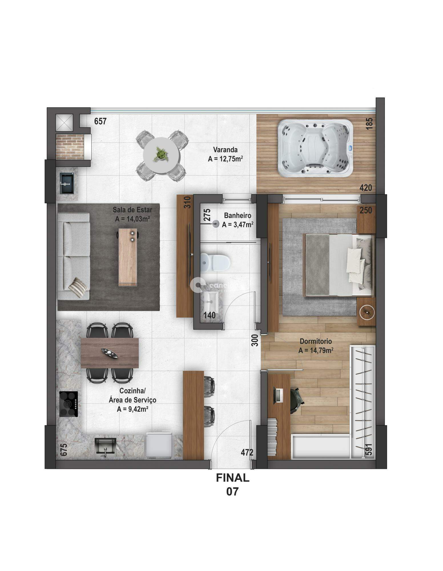 Apartamento à venda no Nossa Senhora do Rosário: 